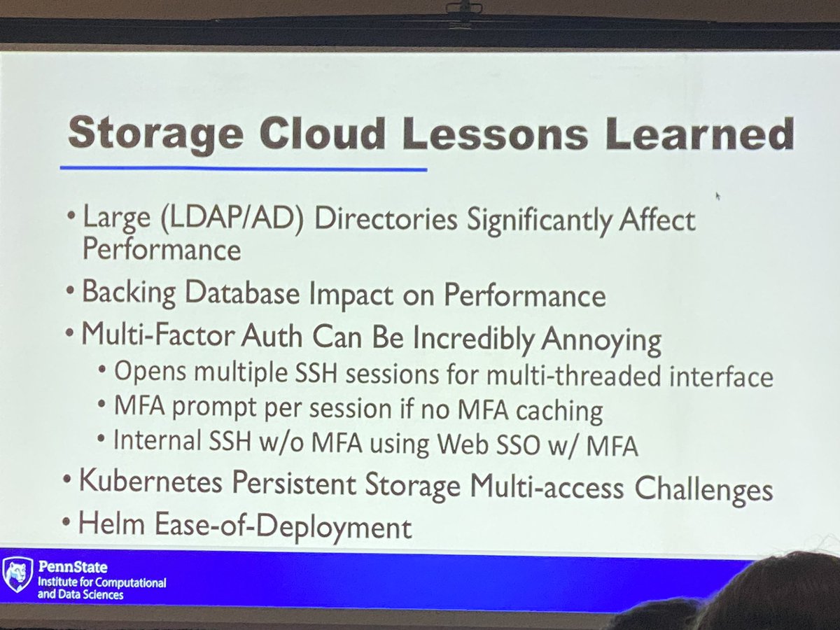 zoleeca's tweet photo. Using nextcloud as an easier way to copy to/from HPC is very interesting concept, there are some challenges though. #hpcsyspros23 #isc23 https://t.co/hEXr8V7i7G