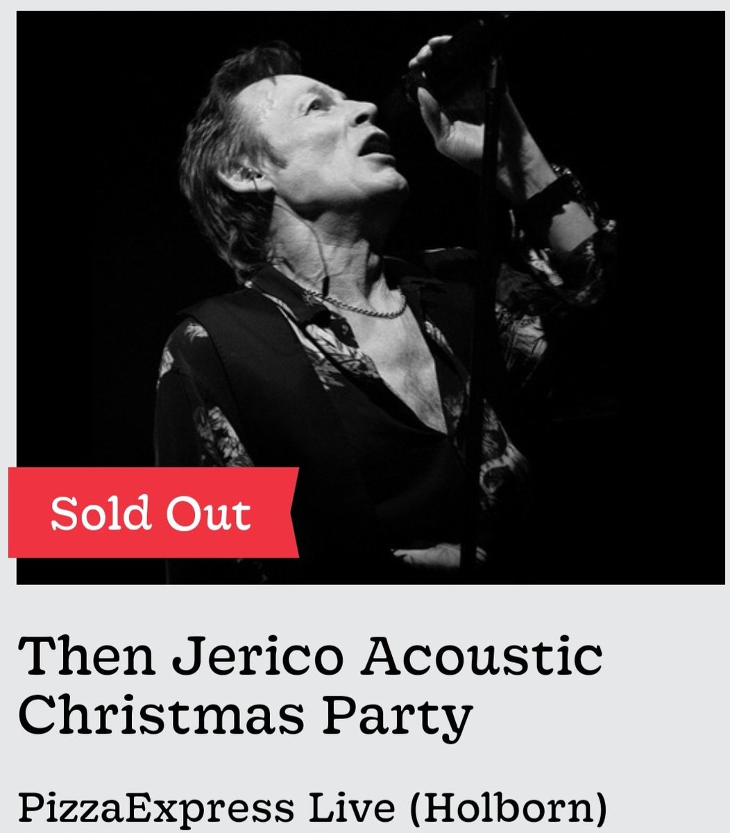KyronArmstrong's tweet image. THEN JERICO
@THENJERICO
XMAS PARTY
@pizzajazzclub
Holborn London
Sat 9th December
is now completely
➡️ SOLD OUT 🤟

Please call ☎️
020 7439 4962
or email 📩
musicoffice@pizzaexpress.com
to add your name to the RETURNS
LIST. 

#ThenJerico #acoustic #PizzaExpressLive #London
