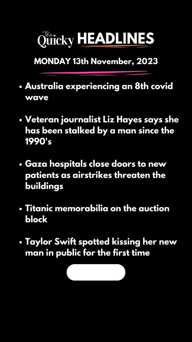Morning news headlines Monday November 13th 2023
mamamia.com.au/podcasts/the-q…