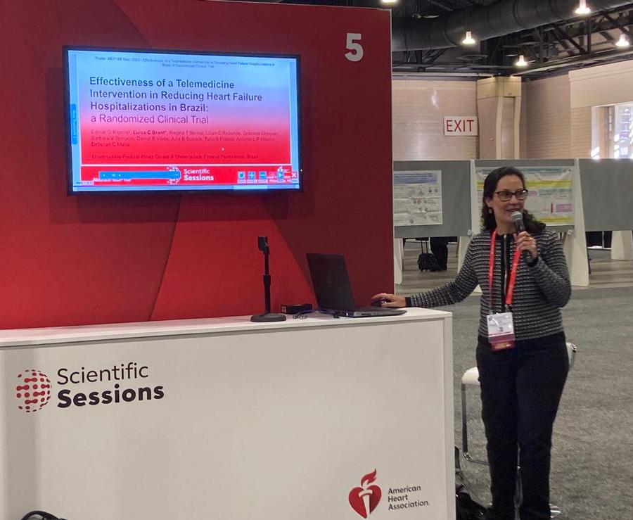 <a href="/CTSHCUFMG/">Centro de Telessaúde HC-UFMG</a> and <a href="/facmedicinaufmg/">Faculdade de Medicina da UFMG</a> are very well represented at #AHA23 with <a href="/ramosnas/">Bruno R Nascimento</a> <a href="/luisa_brant/">Luisa C C Brant</a> and <a href="/milenamarc/">Dr. Milena Marcolino</a> presenting their  "made in Brazil" studies - with excellence and joy!  Science is the right path for overcoming disparities and achieving a fair and inclusive society!