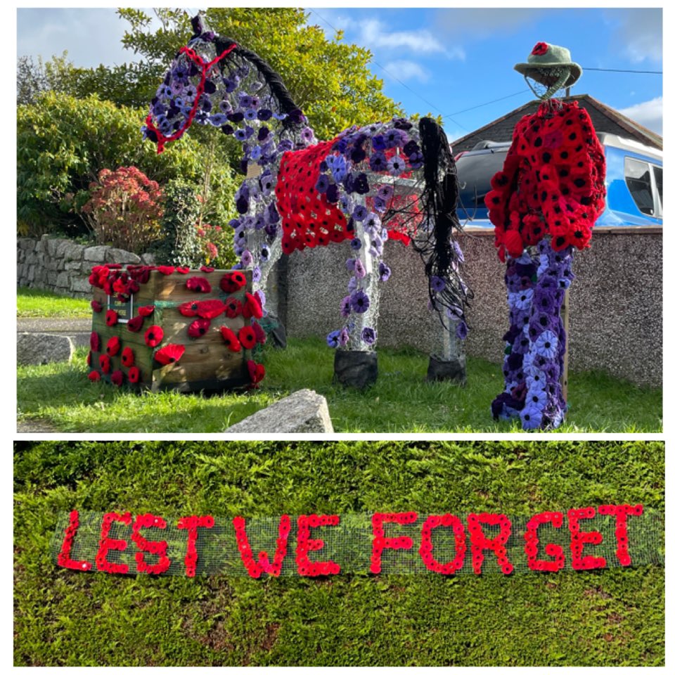 Lest we Forget. Thank you to residents of Carnon Downs for their beautiful Remembrance display.