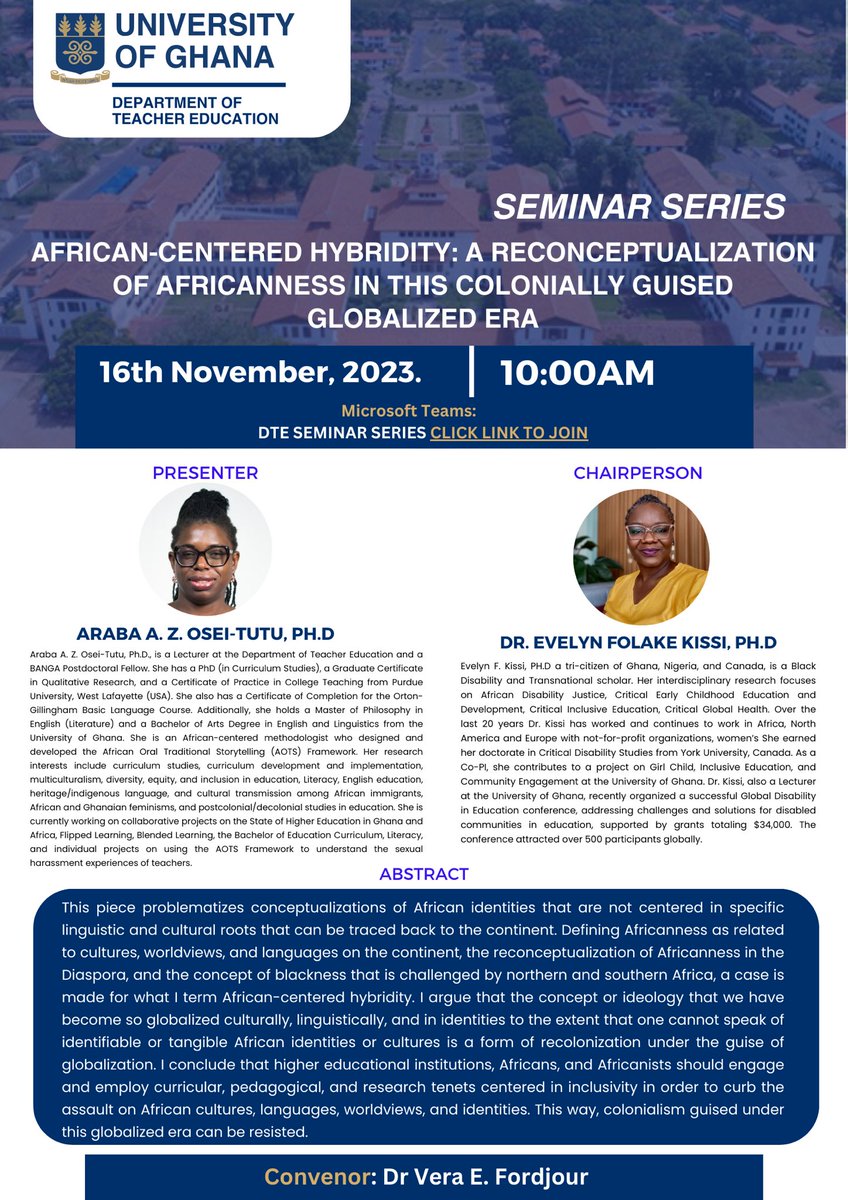 Busy next couple of weeks folks. Kindly join us in this very crucial discussion 👇🏾👇🏾👇🏾🔥