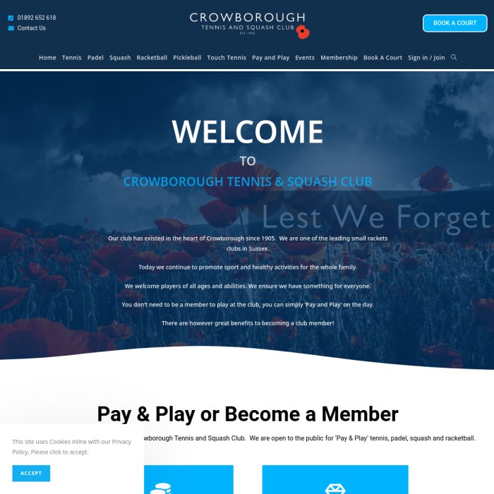 Check out our new website at ctsc.club #crowborough #tennis #squash #padel #racketball