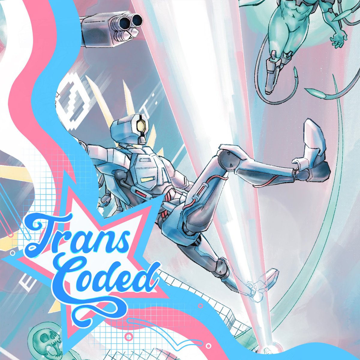 strayogata's tweet image. preview of something i did for @trans_coded, the full piece is out in the free to access zine!