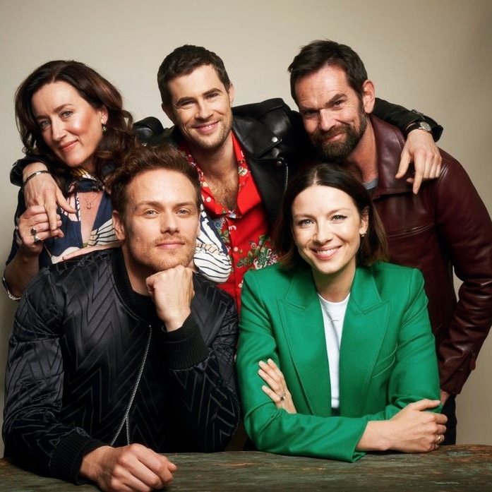 Outlander's cornerstones at NYCC 2019. 🥰  -   outlander-online.com #SamHeughan #caitrionambalfe #dianagabaldon #mrdavidberry #duncanlacroix #nycc2019