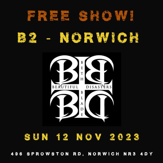 BETH BLADE - Live at B2 - FREE SHOW This is tonight UK fans!