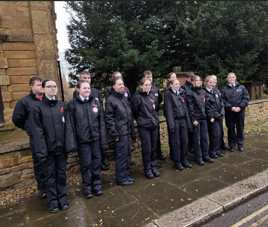Emergency Services Cadets and leaders attending Remembraance Day Parade in Daventry, you all look so proud @UKFireCadets @annmarielawson1 @ESCadets @northantsfire @NorthantsOPFCC @KellyC_ATF