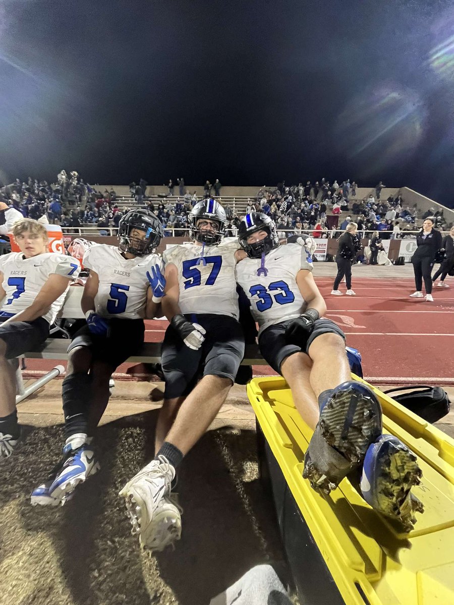ChadCraft57's tweet image. Newcastle Racers #57 brought a fully charged game to Elk City 46 - 21
Next Podau 
We've got so much more talent to showcase and having a great time bringing the BOOM!!
Me and my boys, 5 Tj Bradford, and 33 Hunter Barry, with 7 Grady Downing 
I love football and my boys