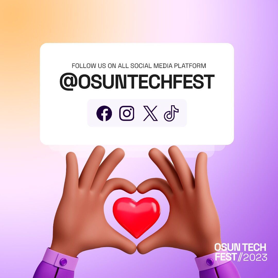 Adelab_Adelakun's tweet photo. Osun Tech Fest illuminates the future of innovation! 🌐 Embrace the Tech Renaissance – where human touch meets cutting-edge tech. Join us for a glimpse into tomorrow's possibilities. 🚀✨ #OsunTechFest #TechRenaissance @Osuntechfest Register at:https://t.co/cS5pmY4F5D today 👨🏿💻 https://t.co/ijCjxsxKTy