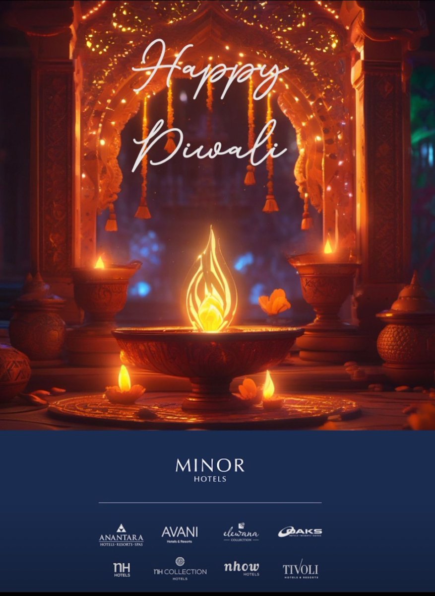 Celebrating light, joy, and new beginnings this Diwali 🎉! Wishing everyone from @nhhotelgroup part of  Minor Hotels a festive season filled with happiness and prosperity. Let's embrace the triumph of light over darkness! #HappyDiwali #FestivalOfLights #JoyAndProsperity"