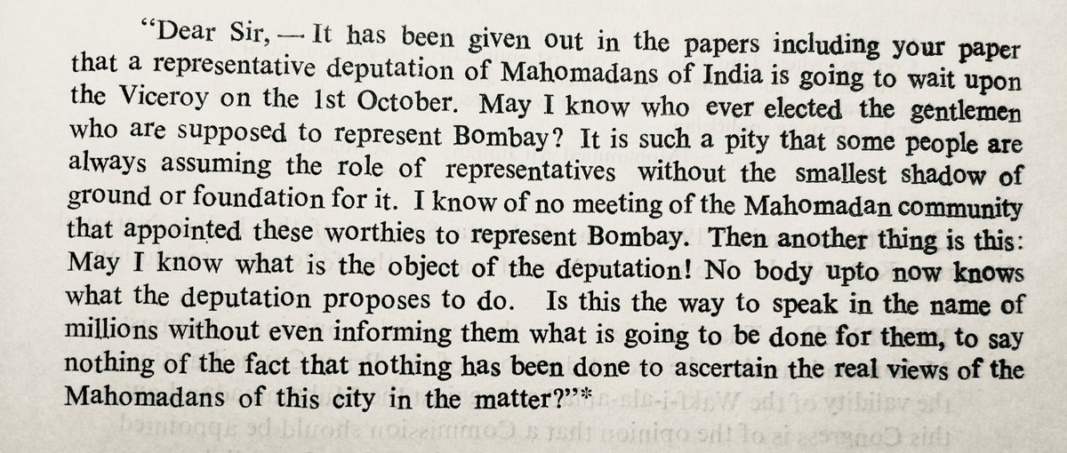 This is Quaid-e-Azam’s one of the earliest “Letters to the Editor” published in October 1906 (He was 30). He raised questions re ‘representativeness’ of Muslim delegation (headed by Aga Khan), that called on the viceroy, finally resulting in formation of All India Muslim League.…