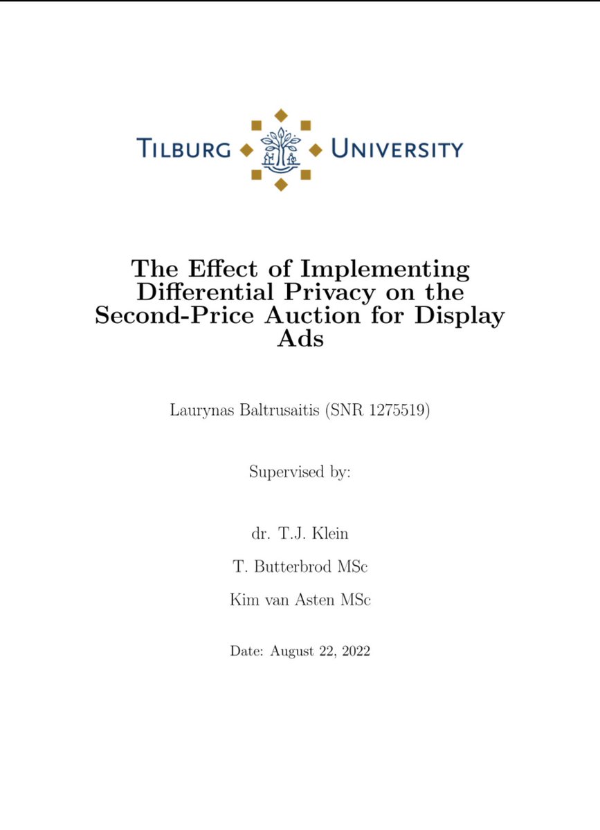 If you want to learn more about the effect of Differential Privacy on (ads) decision making, please read the following paper: lnkd.in/eVq5fgzq.