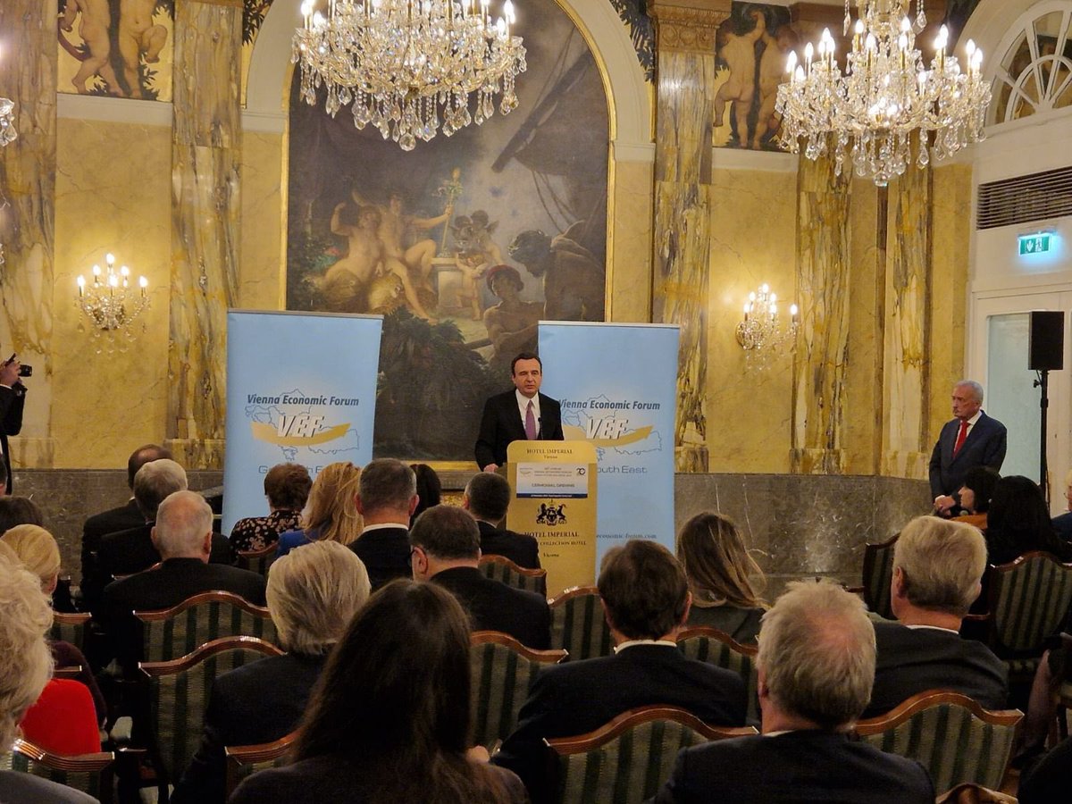 “Our future is intertwined with the well-being of each country represented in this room, of our European continent &amp; 🇪🇺 as our destiny that we embrace, with every community we pledge to serve &amp; with the collective spirit that this forum embodies.” Tonight @ #ViennaEconomicForum