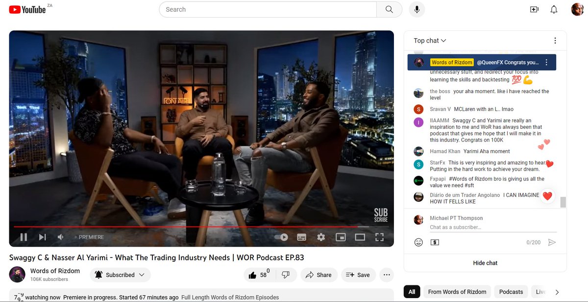 Khamilion23's tweet photo. Easily one of my best #WordsOfRizdom episodes thus far!! Love @SwaggyCTV @NasserAlYarimi !! Thank you @wordsofrizdom for another VALUEABLE episode!! π₯π―πππ₯ππππΊποΈ https://t.co/tASa9bHU2s