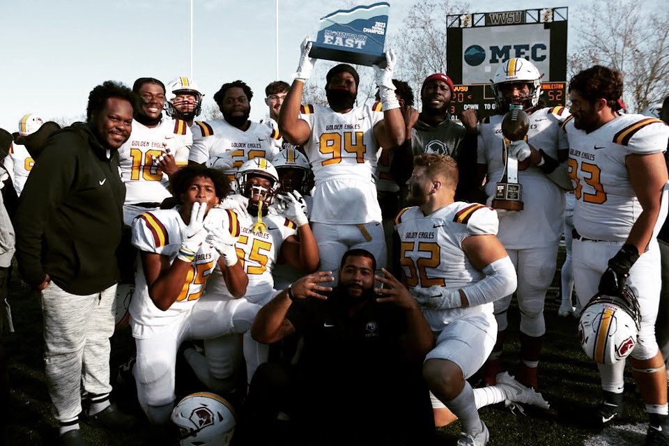 To My D-line, Thank you for allowing me to be your coach and, trusting my vision to help y’all achieve your goals. #BestInMEC We’re Forever Champions🏆🦅