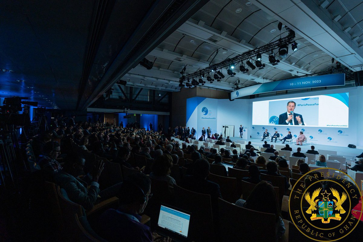 NAkufoAddo's tweet photo. On Friday, 10th November 2023, I participated in the 2023 edition of the Paris Peace Forum, being held in Paris, France. 

In my remarks, I indicated that inequalities have implications far beyond economic development.  Unequal access to resources, opportunities and social provision is damaging to societies, undermines social cohesion, breeds resentment, incites hostilities and violence, and threatens peace and security. Unequal access to opportunities and technology is holding hundreds of millions of people from achieving their potential and realizing their aspirations.

Some seventy-eight (78) years after the last World War, and despite the phenomenal rise and transformation of many nations and the markedly different global geo-political context of today, only five countries at the level of the UN Security Council, through their power of veto, continue to dominate the global peace and security architecture and discourse. This is not right. This vivid manifestation of global political inequality, can, without doubt, undermine the relative stability of our world. 

As we strive for a more peaceful world, in which every citizen should have the opportunity to develop fully their potential and contribute to global stability and prosperity, I see five minimum conditions for success:

Firstly, we should, as a matter of urgency, reform the global financial architecture because the current system is not fit-for-purpose when it comes to addressing inequalities; 

Secondly, we should foster economic equity, and promote inclusive economic growth by investing in education, healthcare, and social safety nets to ensure that everyone, everywhere, has an equal opportunity to prosper; 

Thirdly, we should hold leaders accountable, enforced through transparent governance, strong civil societies, and independent media; 

Fourthly, we should encourage global security and climate action as the basis for sustained economic development. Conflicts perpetuate inequalities, and their prevention should be a global priority. Simultaneously, we must take meaningful steps to combat climate change and support climate adaptation, while transitioning to sustainable, green economies; and

Fifthly, we should reform the institutions of global governance, particularly the UN Security Council, which is responsible for the maintenance of international peace and security, and correct the longstanding injustice that the current structure and composition of the Council represent, especially for the nations of Africa. We cannot continue to preach democracy and fairness around the world, we cannot insist on peace and justice around the world, when our global security organisation is not seen by the majority of its members as having a structure that is effective, fair and just.