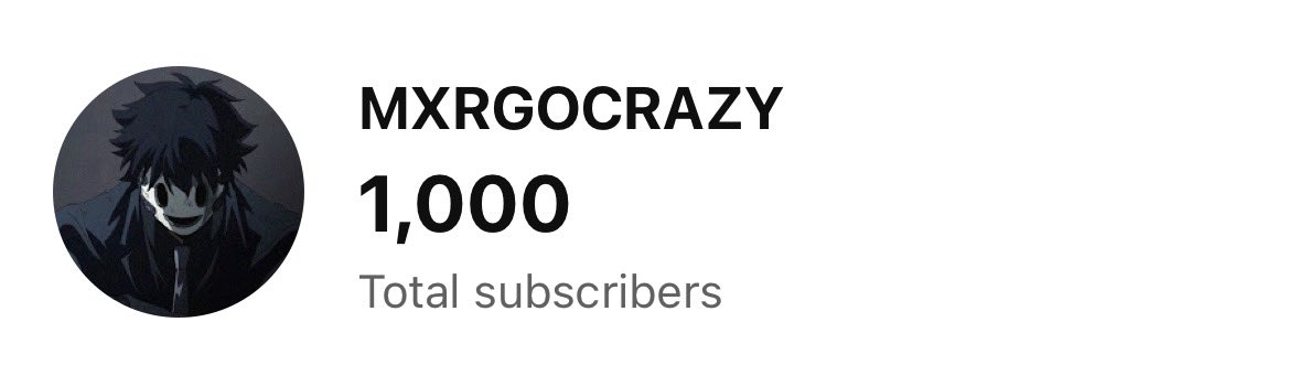 MXRG0CRAZY's tweet photo. 1k subs wow!! Ty all❤️ #gameing #1ksub
#1kcreator #youtuber https://t.co/JFpZlv65Ng