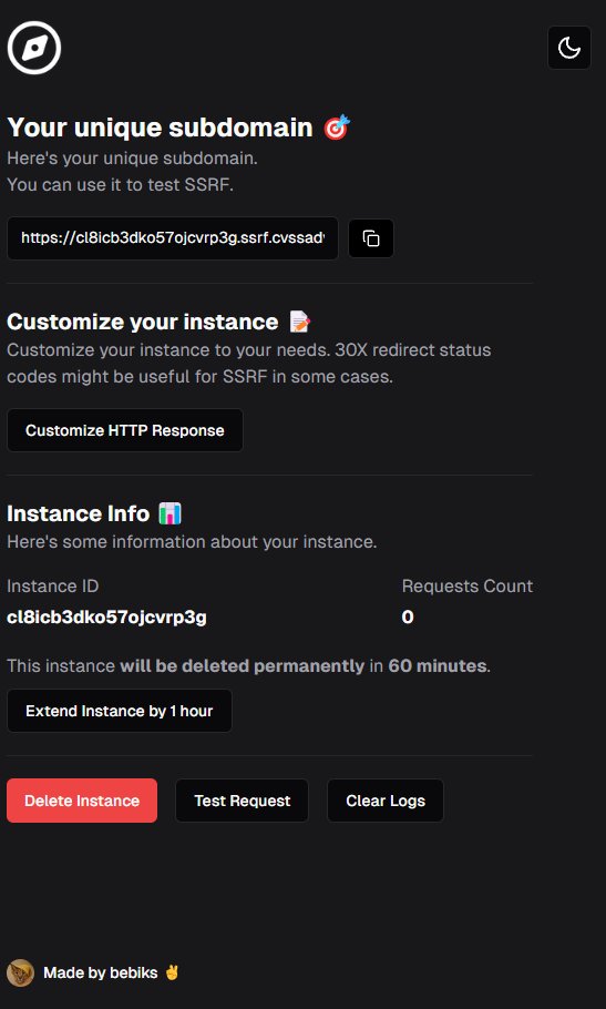 bebiksior's tweet image. I&apos;m excited to announce the release of my SSRF Utility tool (still open to name ideas, DM me :)). It&apos;s for bug hunters to discover and exploit SSRF vulns. Inspect incoming HTTP requests with full control over HTTP response.

ssrf.cvssadvisor.com

#bugbounty