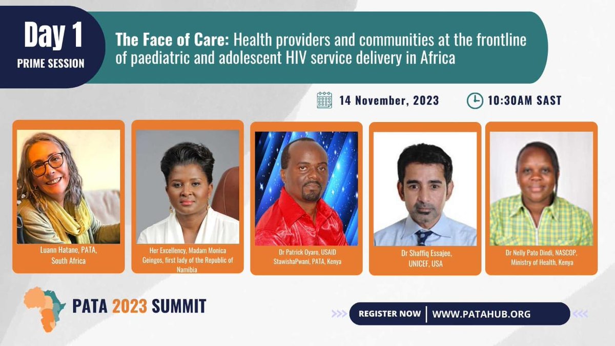 Join us at the #PATA2023Summit.  Dr. Nelly Pato, PMTCT/CALHIV Program Manager will be sharing Kenya's HIV best practices from the Kenya Plan to end Pediatric AIDS, by 2027.
Register Here: patahub.org/pata-2023-summ… 
#WakatiNiSasa #EndAIDSInChildren