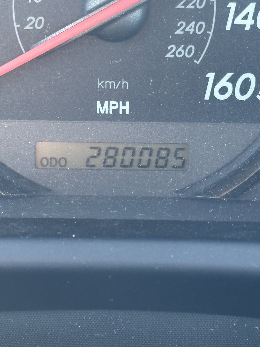 Our 19 year old son has been looking forward to this odometer reading for weeks: “2BOOBS” #thatsmyboy