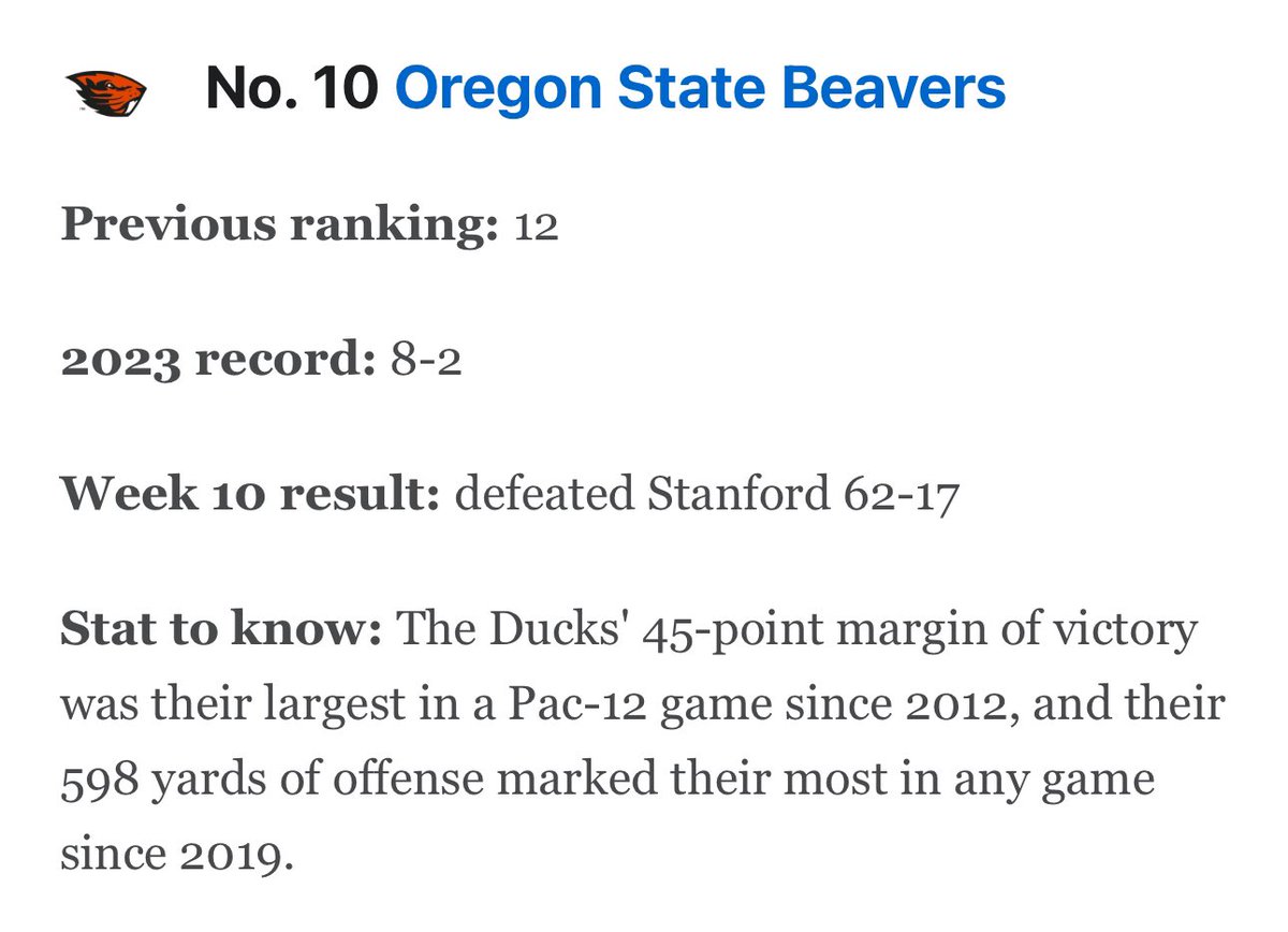 EliGlenzel's tweet photo. Ah yes, @espn, the Oregon State Ducks 😪 https://t.co/uYRWfjeXAJ