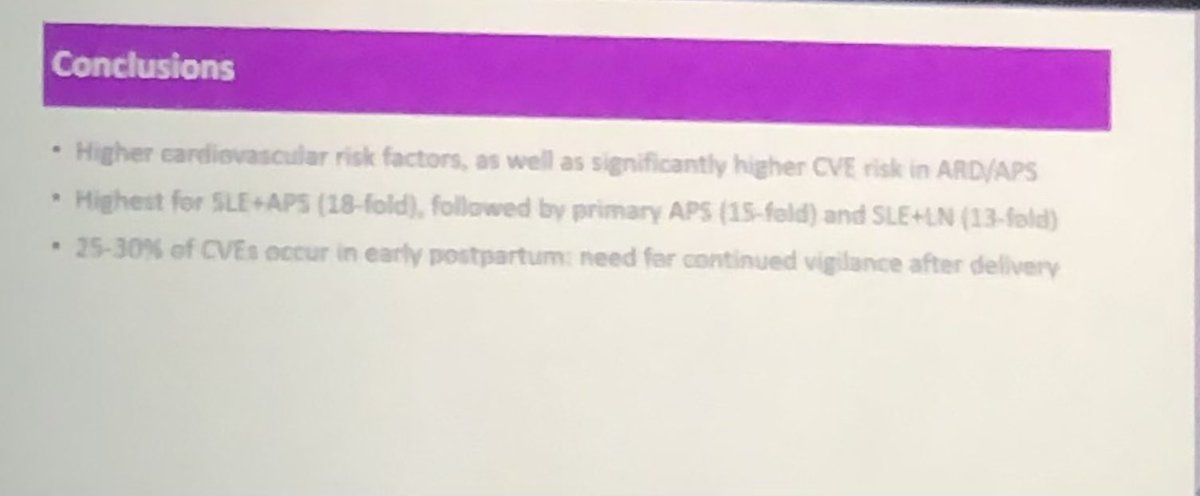 Janetbirdope's tweet photo. Should all of active moms with #SLE receive DVT prophylaxis post partum?  High rates of VTE in #ARDs post partum #0722 #ACRbest #ACR23 @RheumNow @ACRheum Likely data driven by #SLE and maybe #RA and not all #autoimmune #rheumatic #disease. Large pop’n data from California https://t.co/sGJa5N6HUj