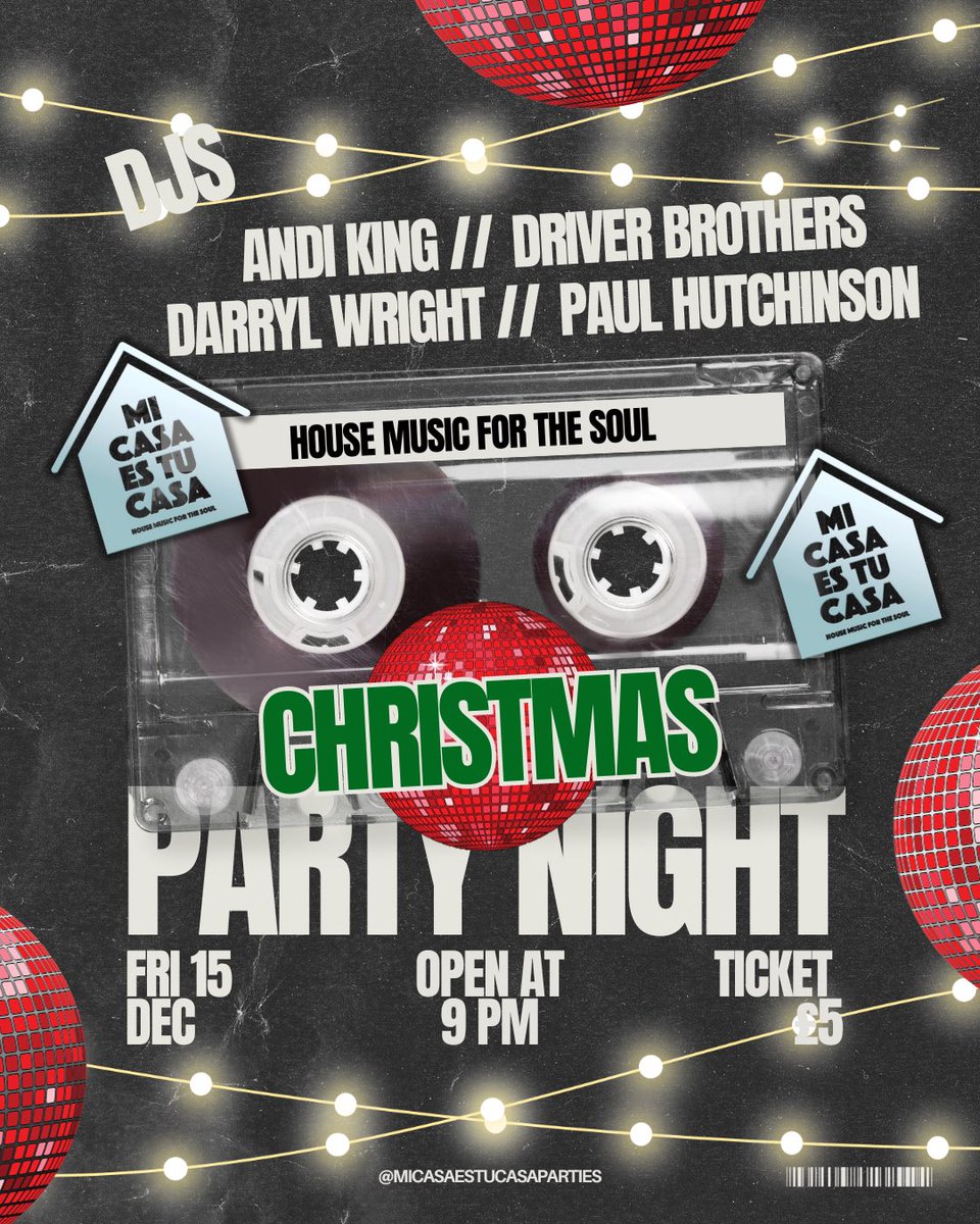 So looking forward to this one 🙌 Flying back to the UK from Malaga for our @micasaestucasaparties Christmas party night at the newly refurbished @truthcolchester early bird tickets on sale now at only £5 (more on the door on the night)