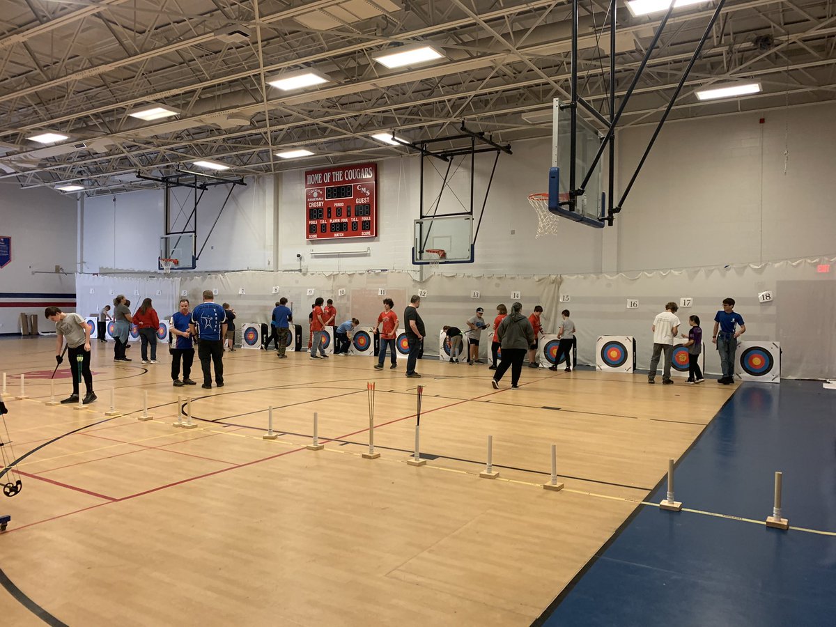 Crosby Archery Tournament in full swing! Good luck to all the participants today!