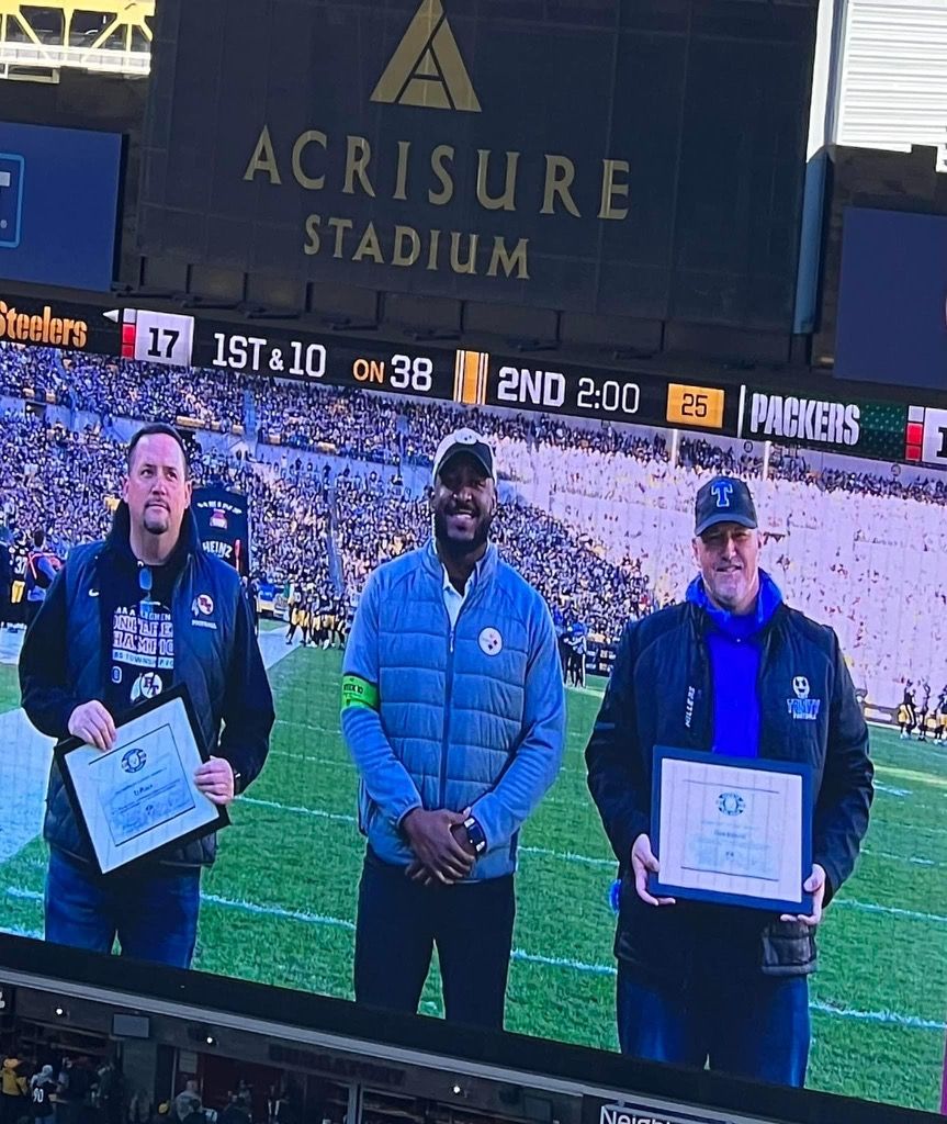 Trinity_Hillers's tweet photo. Congrats Coach Knause, Steelers High School Coach of the Week for the playoff win over North Catholic! https://t.co/fdVqeCyq2k