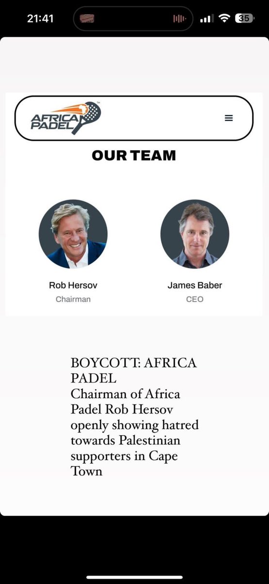 fyzoo_786's tweet photo. Reminder to boycott Africa padel from today onwards until the genocide supporters are removed https://t.co/f5ESjoH7bs