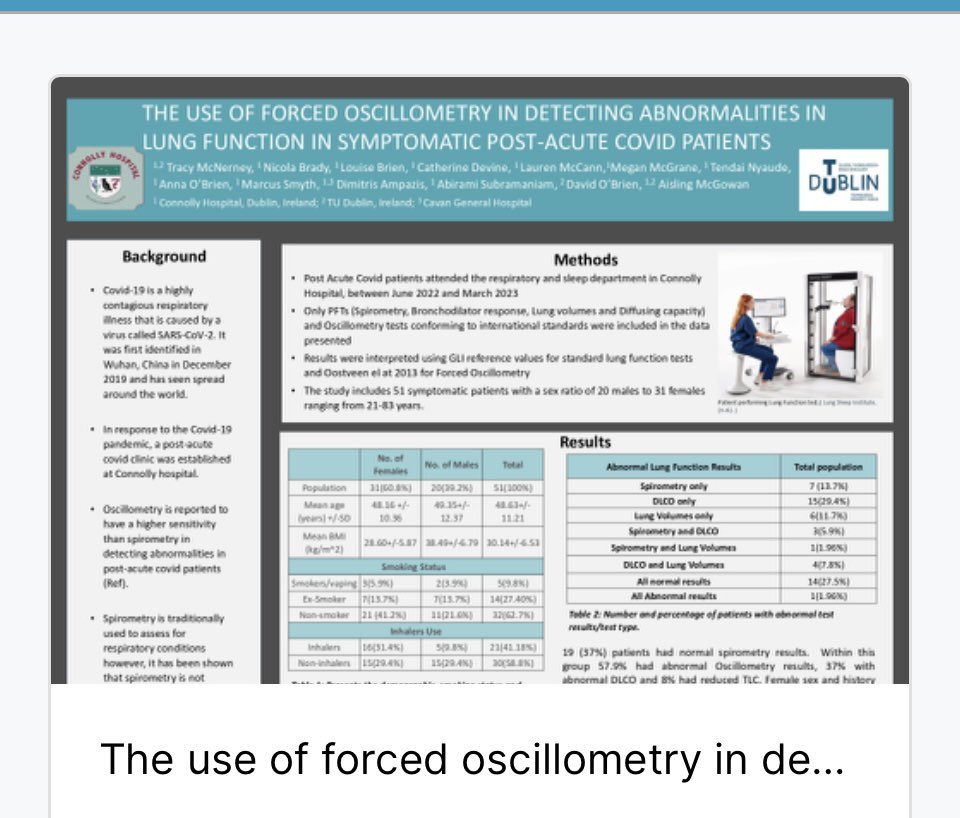 Aisling McGowan (@mcgowanaisling) on Twitter photo Posters presented at the ITS 2023 by Connolly Respiratory & Sleep Physiology team <a href="/irishthoracicS/">Irish Thoracic Society</a> <a href="/irish_sleep/">Irish Sleep Society</a> <a href="/HSCPConnolly/">HSCP Connolly</a> Posters presented at the ITS 2023 by Connolly Respiratory & Sleep Physiology team <a href="/irishthoracicS/">Irish Thoracic Society</a> <a href="/irish_sleep/">Irish Sleep Society</a> <a href="/HSCPConnolly/">HSCP Connolly</a>