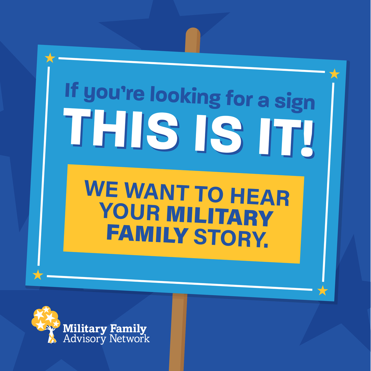 Do you have opinions on military life? Is your #militaryfamily impacted by topics like benefits, spouse employment, housing, or health care?

Share your experience with @Mil_FANet and inspire change in your community.  milfanet.org/surveypartner

#MFANSurvey