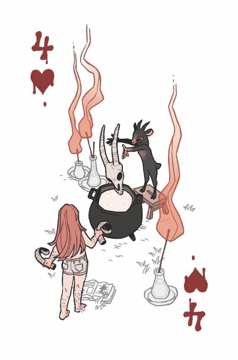 I FINALLY finished my part of <a href="/pint38/">Ullbors</a>  and I's DEMONTOBER which this year was not a demon per day, but a demon  deck of cards! I got heart and clubs, so here is a thread for all of them! To start with I give you hearts: A  summoning ritual!