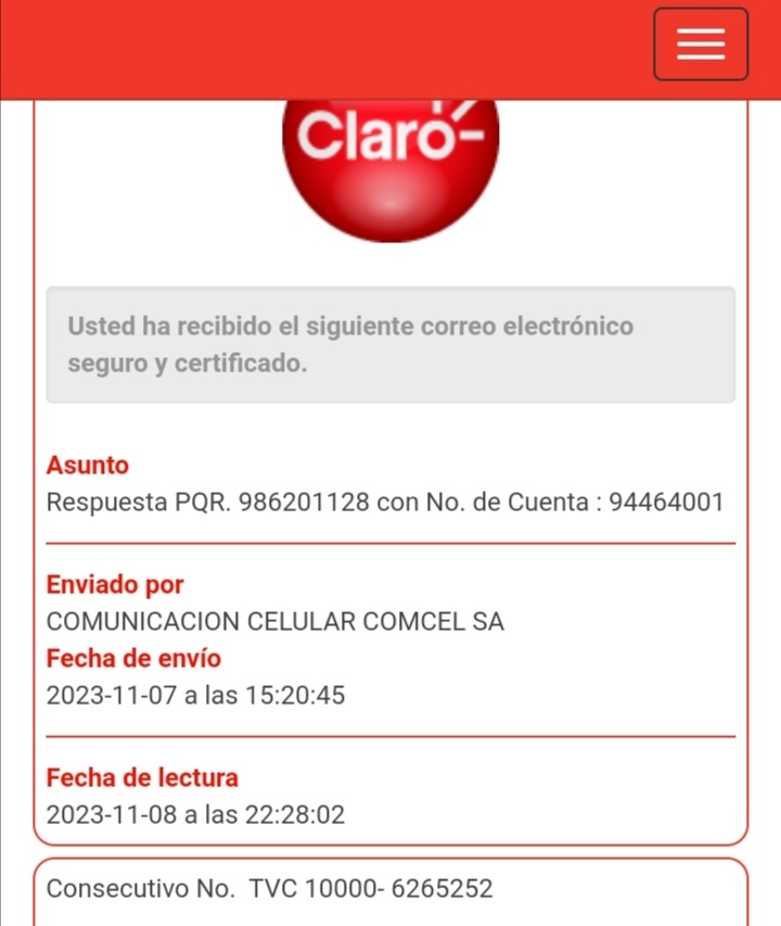 ferney1823's tweet photo. @ClaroColombia @ClaroTeAyuda Dan respuesta de pqr de manipulación de los equipos sin ninguna prueba y el servicio Sigue fallando... https://t.co/7QDNkIAE6Z