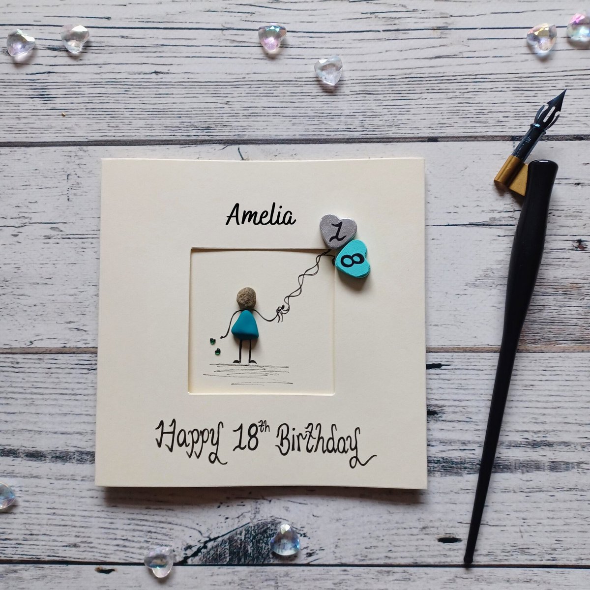 pebbles4thought.etsy.com/listing/158237… a card to celebrate an 18th birthday #Shopindie #UKCraftersHour #HandmadeHour