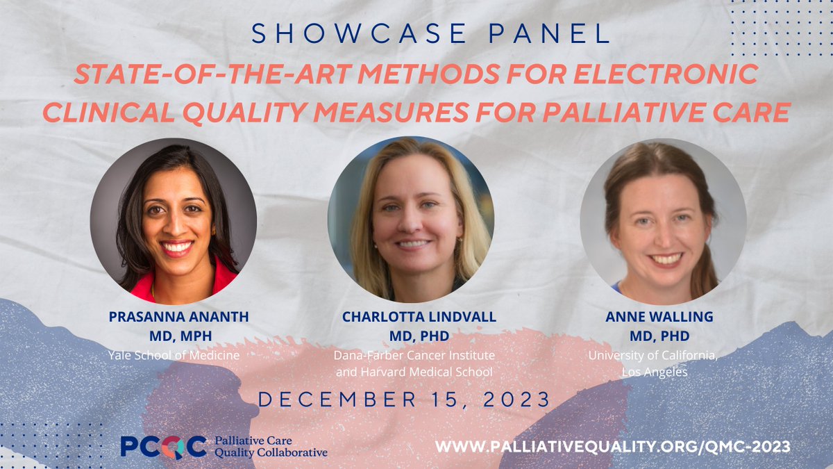 🌟 Join #QMC2023 for a Showcase Panel on Dec 15 featuring Prasanna Ananth, Charlotta Lindvall @lindvalllab, and @DrAnneMWalling! Don't miss this opportunity to elevate your understanding about #EHR and #qualitymeasures Reg --> qmc2023.eventbrite.com