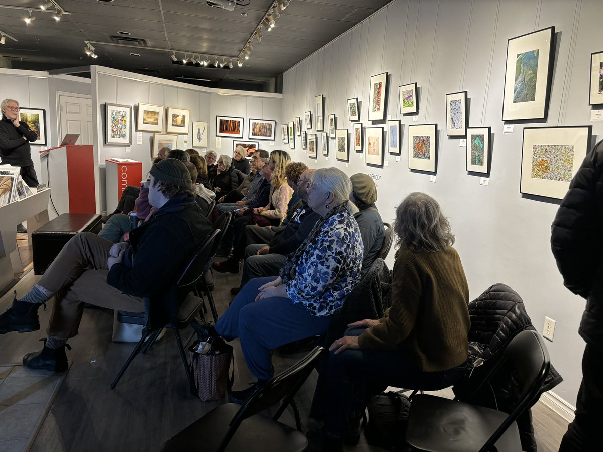 neilsenglenn's tweet photo. Full house for #AllanNeilsen’s wonderful artist talk #photography #contemplative #viewpointgallery #bedford #underfoot @arneilsen https://t.co/S9rv83ZbM6