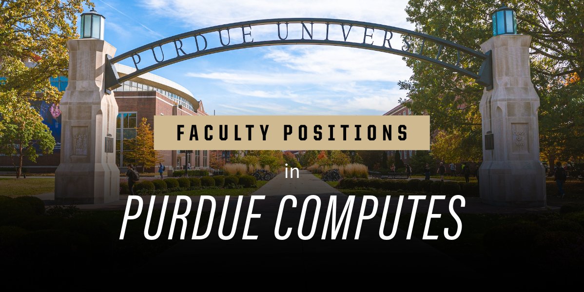 Purdue Computer Science (@purduecs) on Twitter photo At the forefront of innovation, <a href="/LifeAtPurdue/">Purdue University</a> is achieving excellence at scale with Purdue Computes. <a href="/PurdueCS/">Purdue Computer Science</a> and <a href="/PurdueECE/">PurdueECE</a> are hiring TT assistant and associate professors in all areas.
ā”ļø purduecs.info/40uDJOR
#PurdueComputes #AcademicJobs #FacultyRecruiting At the forefront of innovation, <a href="/LifeAtPurdue/">Purdue University</a> is achieving excellence at scale with Purdue Computes. <a href="/PurdueCS/">Purdue Computer Science</a> and <a href="/PurdueECE/">PurdueECE</a> are hiring TT assistant and associate professors in all areas.
ā”ļø purduecs.info/40uDJOR
#PurdueComputes #AcademicJobs #FacultyRecruiting