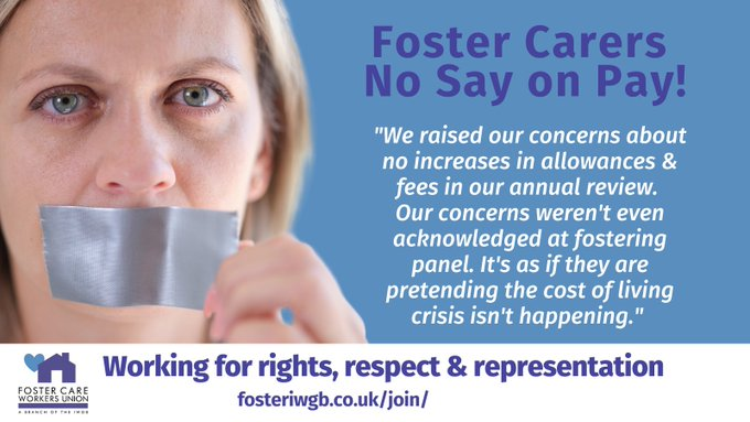 Foster care workers experience disrespect in many forms.  Fostering services often ignore our individual concerns. Let's stand together & raise our voice together. It's time for rights, respect & representation. #fostering #fostercare #fosteringUK #fostercareUK #JoinaUnion