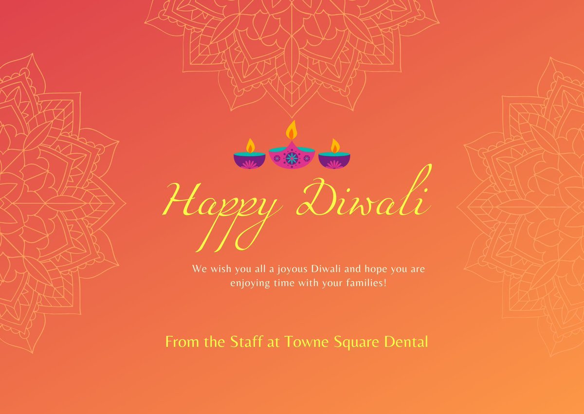 Townesquaredent's tweet photo. We wish you all a joyous and happy Diwali! We hope you are enjoying this time with your families if you are celebrating Diwali today! 

Dr. Brindha and her family made the sweets and snacks in the second picture, don't they look great?

#happydiwali #townesquaredental #tsdfamily https://t.co/xaPWusBd0w