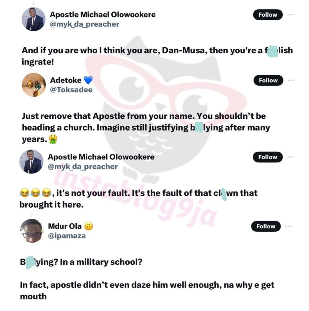instablog9ja's tweet photo. Daddy G.O. abandons his 'calling' for 5 minutes to address an old schoolmate who accused him of being a b¥lly in secondary school https://t.co/JD8y7Usxhp