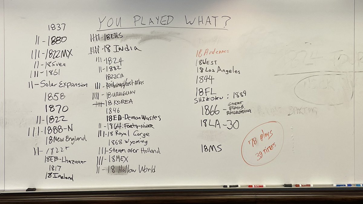 Lots of games played at <a href="/18xx_TraXX/">TraXX</a> Caboose this weekend!!!