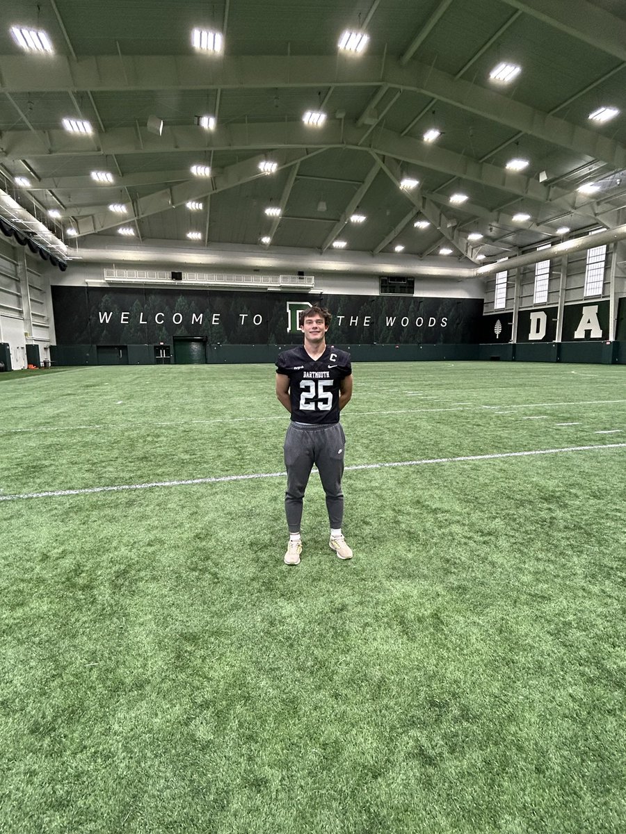 Thank you @DartmouthFTBL for the awesome experience. I had a great time in The Woods! @CoachDaft @coach_dobes @LandanYount