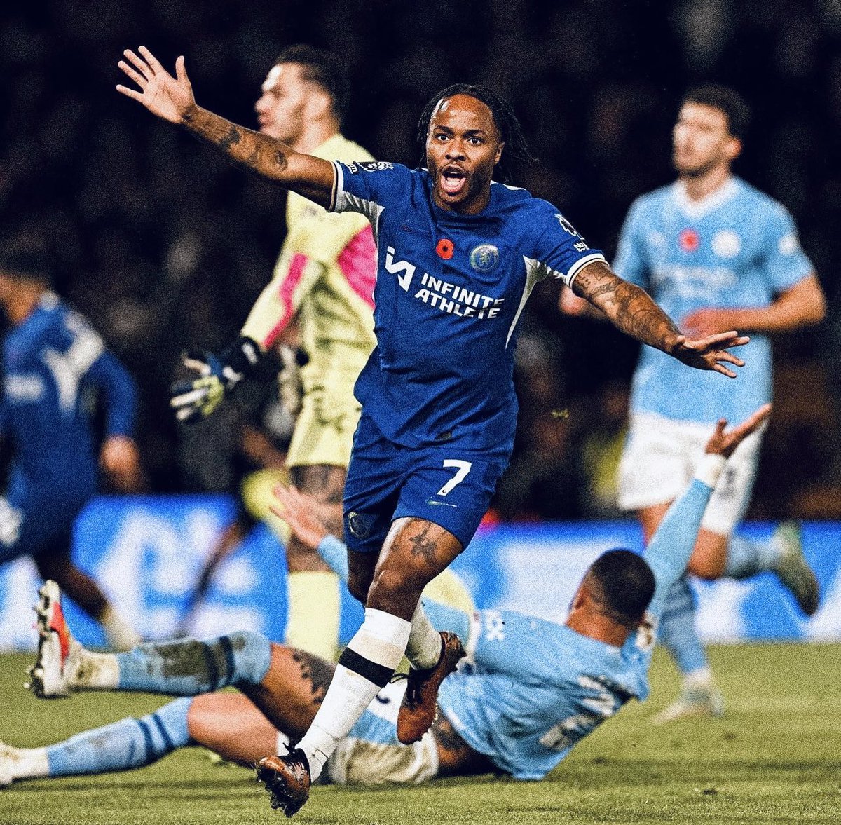 sterling7's tweet image. Proud of the team tonight. We are coming 🔵🔥