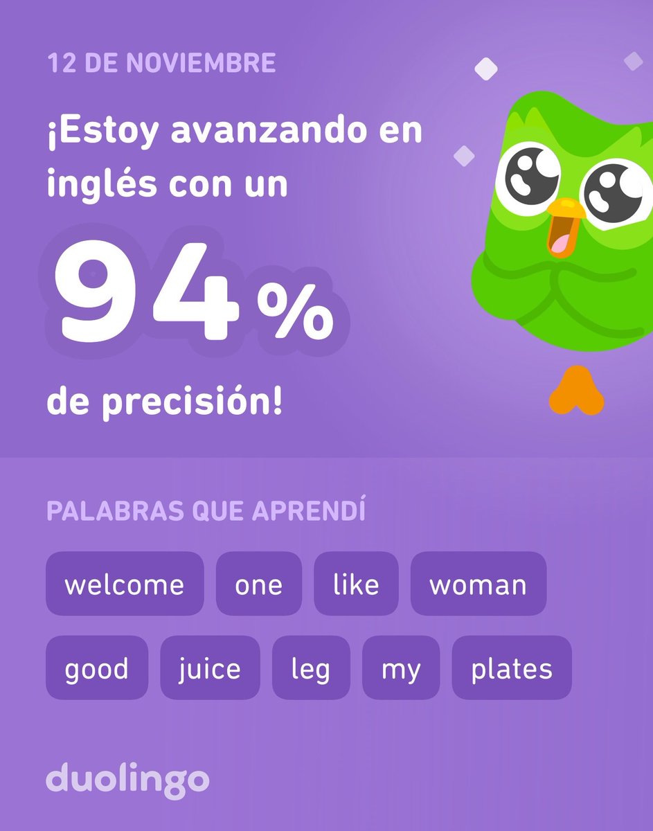 RospierSandoval's tweet photo. ¡Estoy aprendiendo inglés en Duolingo! Es gratis, divertido y efectivo. https://t.co/Mc5L7yyiwy
