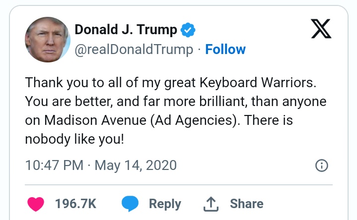 Delta5by5Dawn's tweet image. ⭐⭐⭐ Mike Flynn literally bragged about deploying irregular warfare against the American public. How many #FakeMaga accounts participated in #MAGA3X back in 2016? #DigitalSoldiers are not to be admired.🤡

Trump eventually trolled you all.