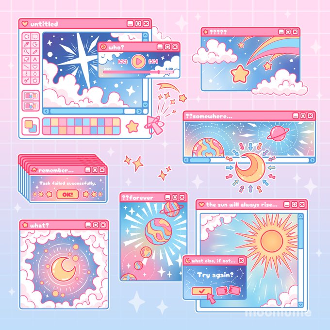 My fav cosmic drawings so far ✨🌙💫 gotta make moooore..... 👀✨