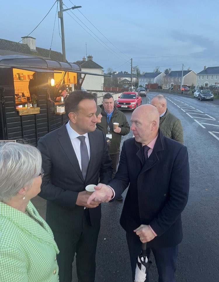 Delighted to meet An Taoiseach @LeoVaradkar in Ballinalee today at the opening of Rose Cottage , the home of Sean Mckeon and now fully restored to its former glory