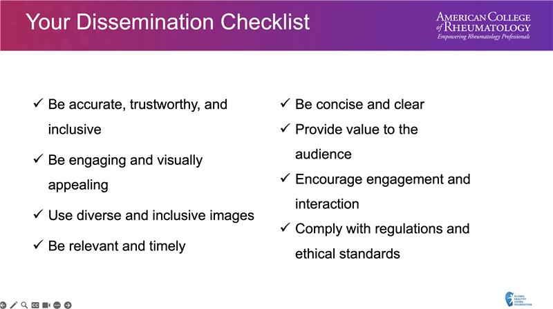 "All this is to say, that when communicating health information, be diverse and inclusive in how you share information. Patients desire information from multiple trusted sources, so help patients get to the right sources." - <a href="/zoerothblatt/">Zoe Rothblatt</a> at #ACR23