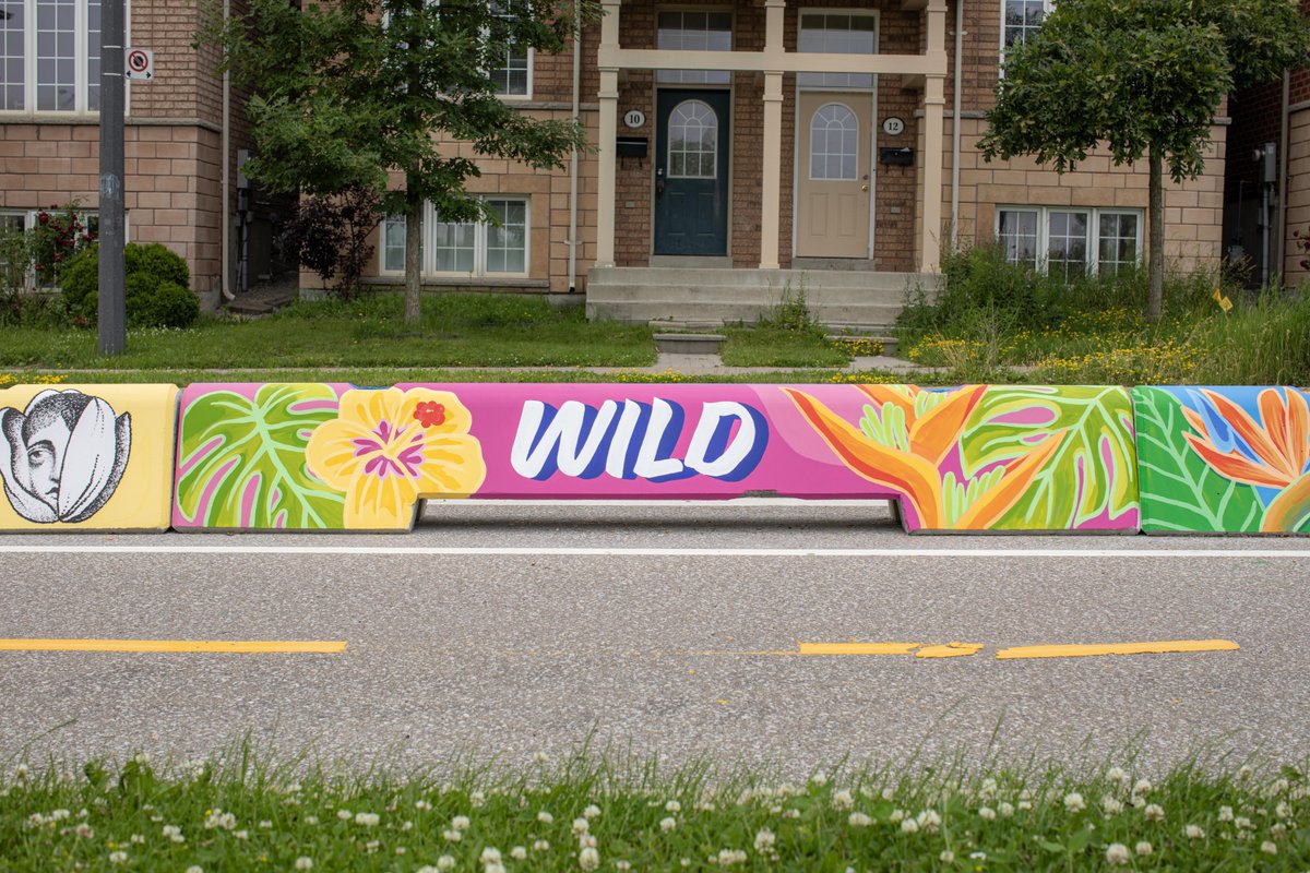 StART_Toronto's tweet photo. #StARTSpotlight 👩‍🎨

This artwork is a part of the 2023 Evelyn Wiggins Cycle Track Project &amp; was painted by @AndreaCataRo, feat. handwritten lettering "Wild &amp; Free" alongside a tropical floral design. Make sure to follow Andrea to see more of her work!

📷: @TheGageFletcher https://t.co/XloaIwlUW6
